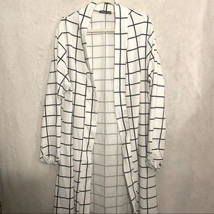 Boohoo White Maxi Duster